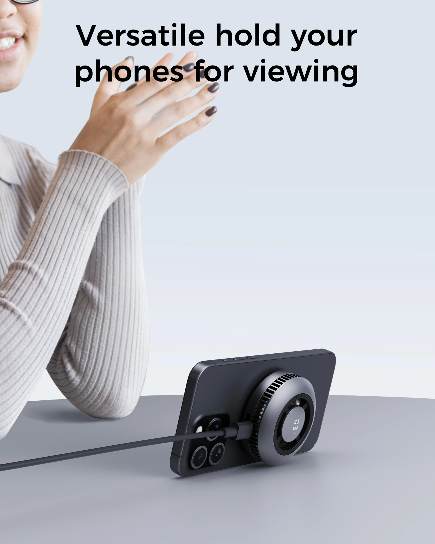 AUKEY MagFusion GameFrost Qi2 Active Cooling Wireless Charger (LC-G10)