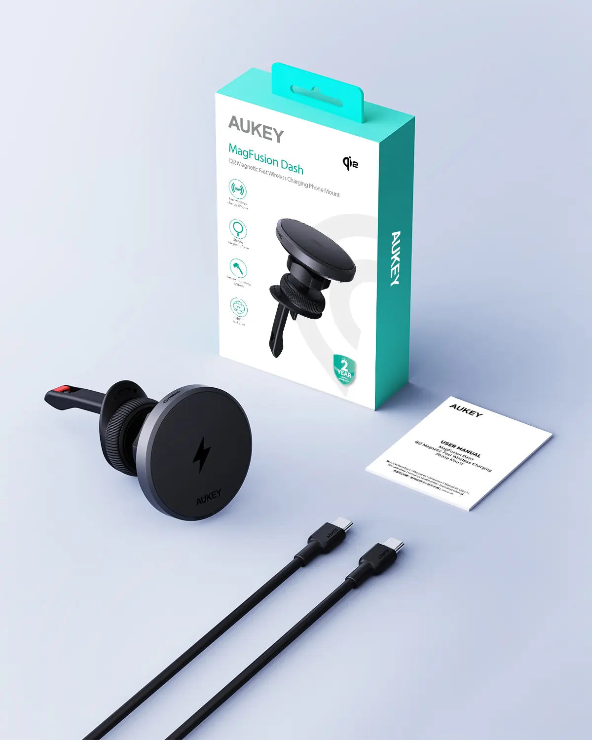 Aukey Wireless Car Magsafe Holder/ Charger 15W (HD-MC13)