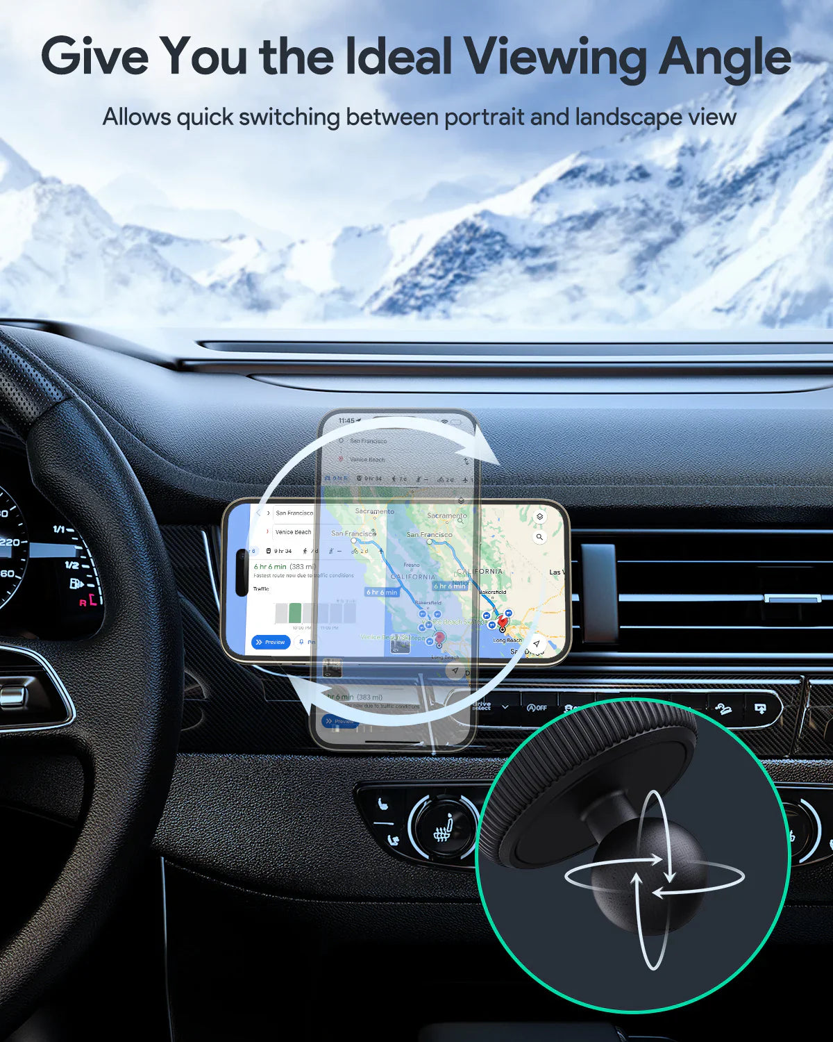 Aukey Wireless Car Magsafe Holder/ Charger 15W (HD-MC13)