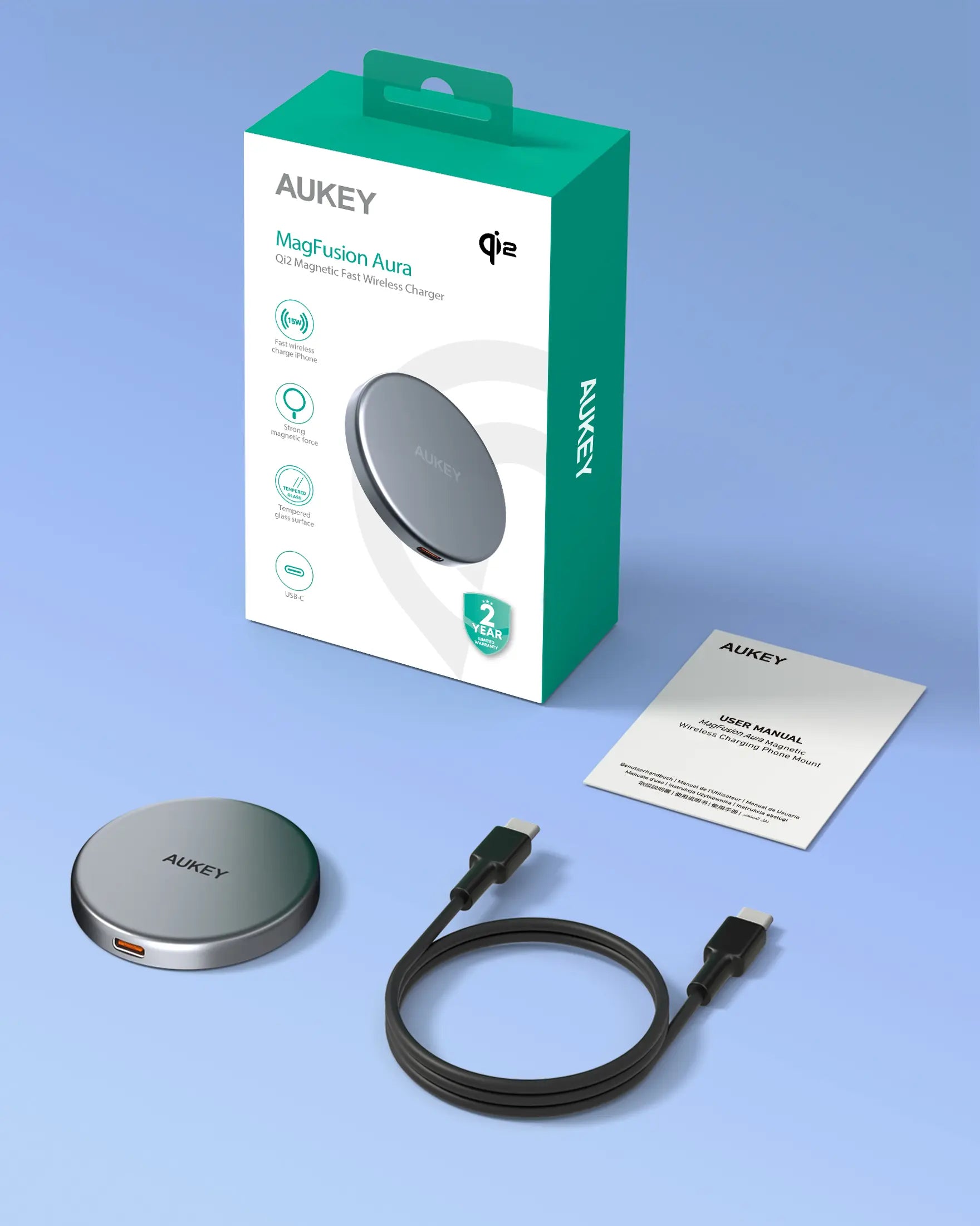Aukey Magfusion Aura Wireless Charger 15W (LC-MC10)