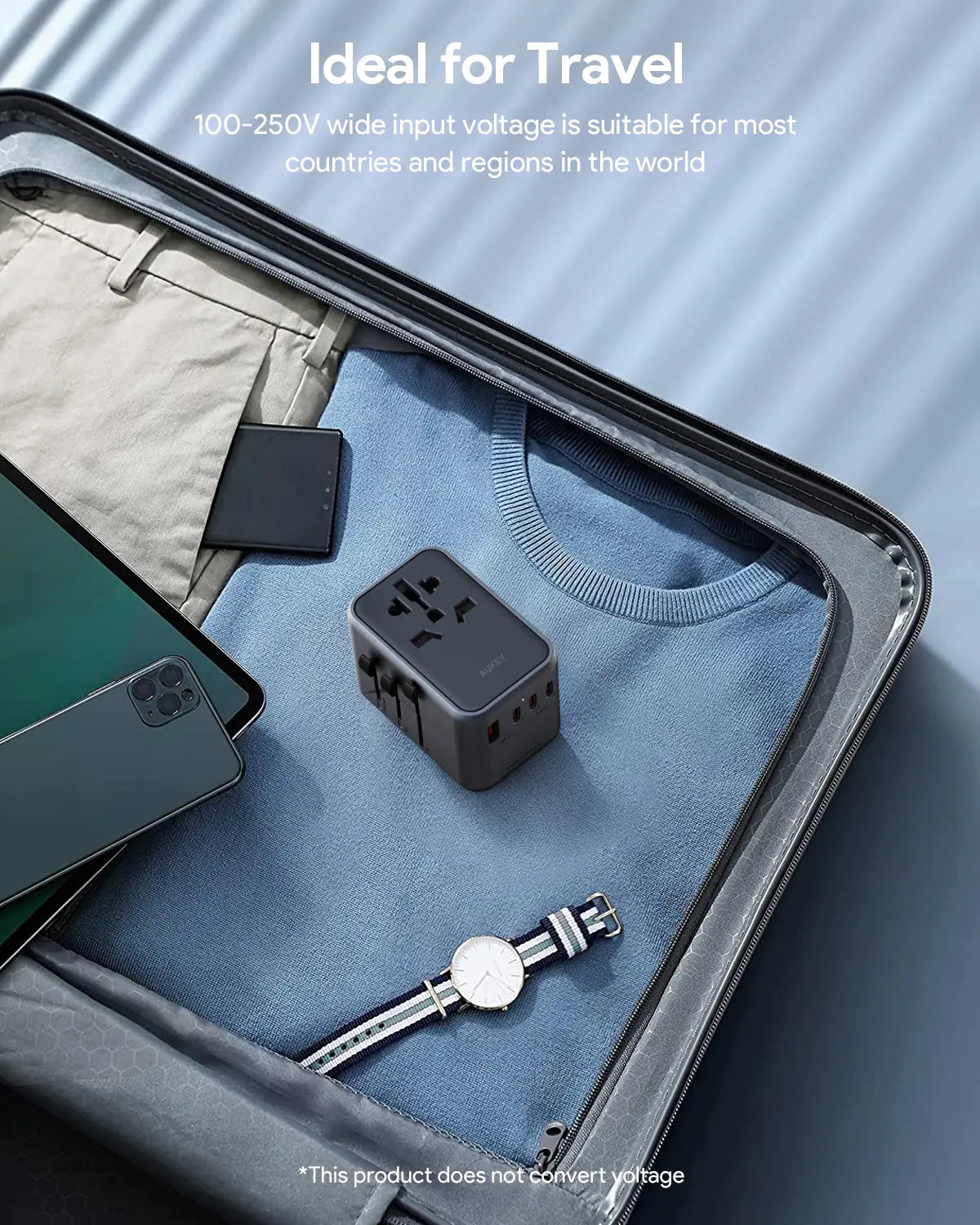 Aukey Travel Mate Universal Adapter with USB ports 65W (PA-TA08A)