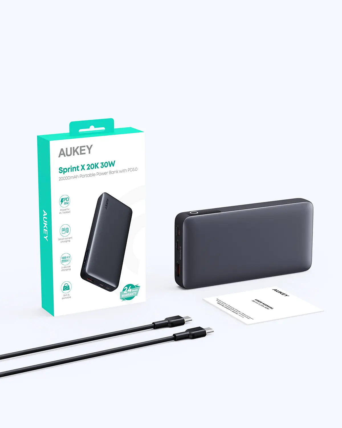 Aukey Sprint X Power Bank 30W 20,000mAh (PB-Y42)