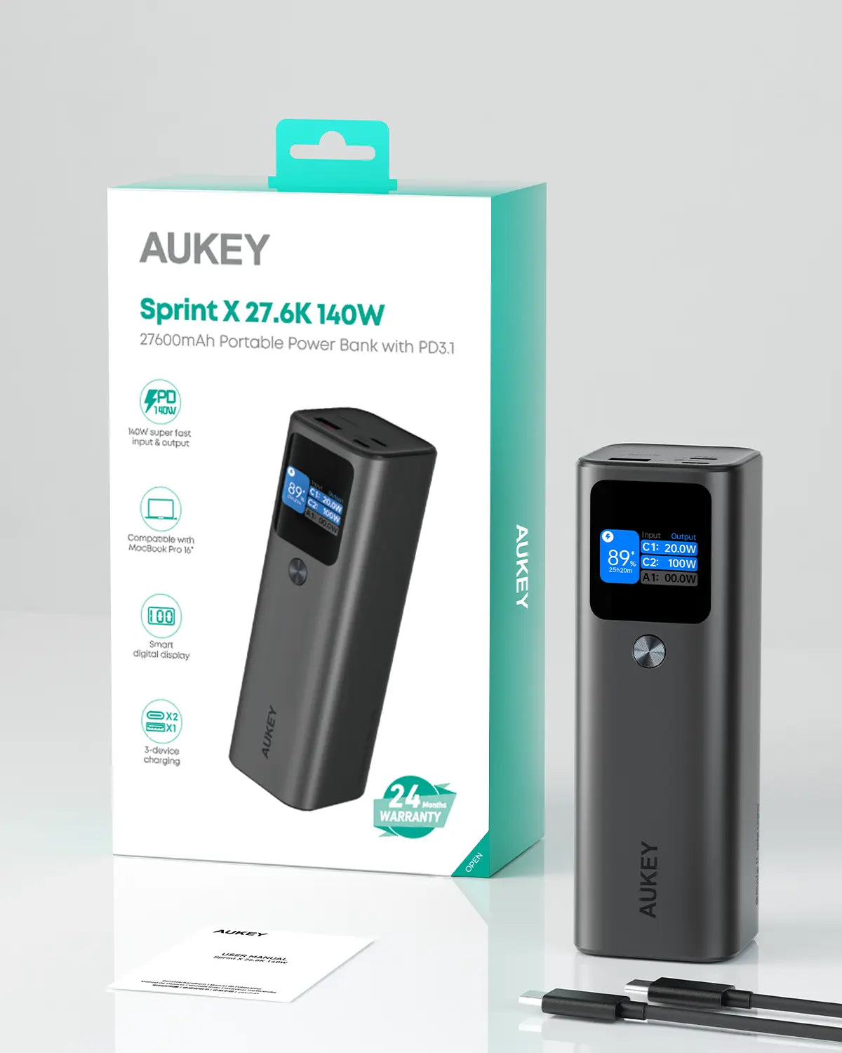 Aukey Power Bank 140W 27,600mAh (PB-Y45)