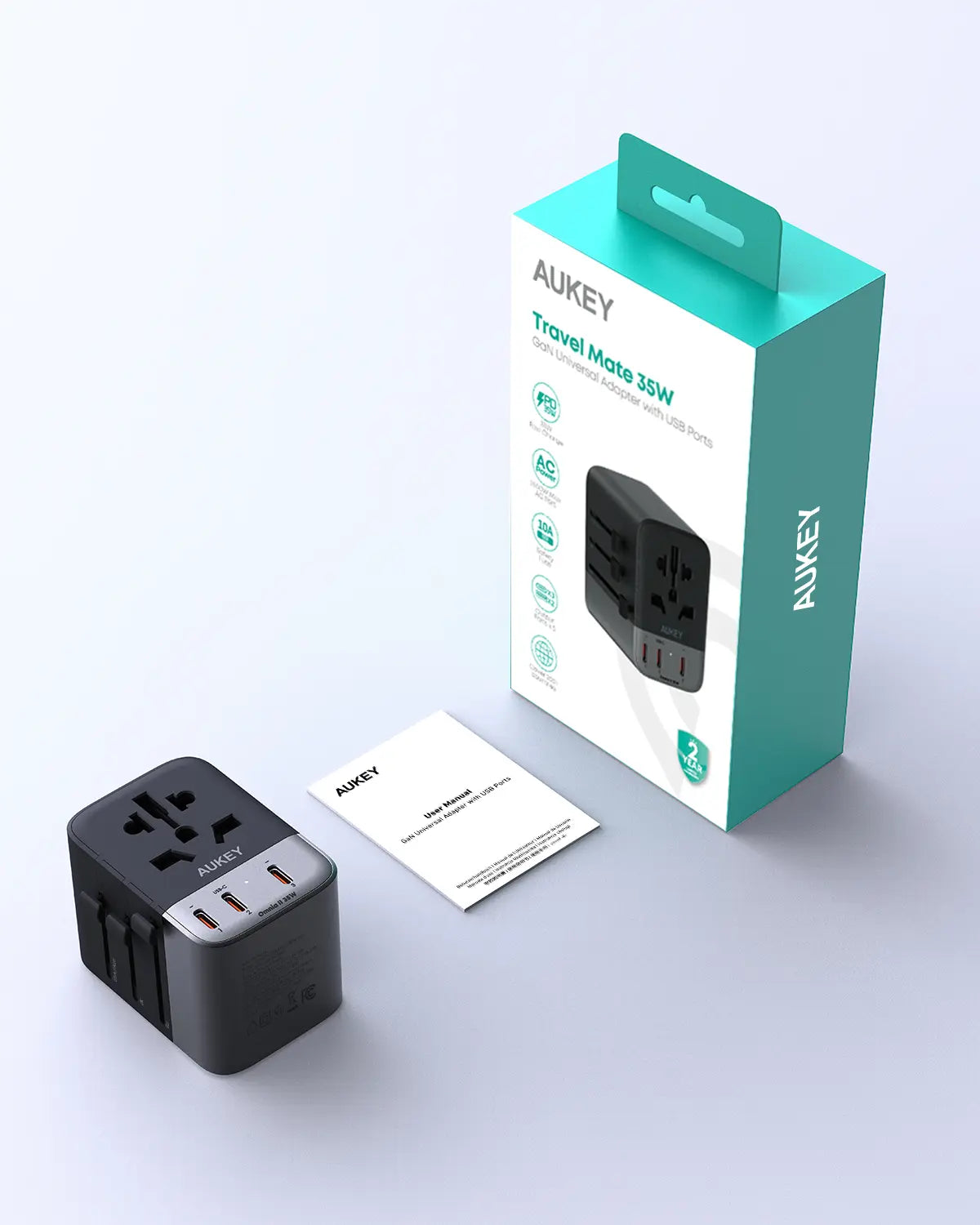 Aukey Travel Mate Universal Adapter with USB ports 35W (PA-TA07A)