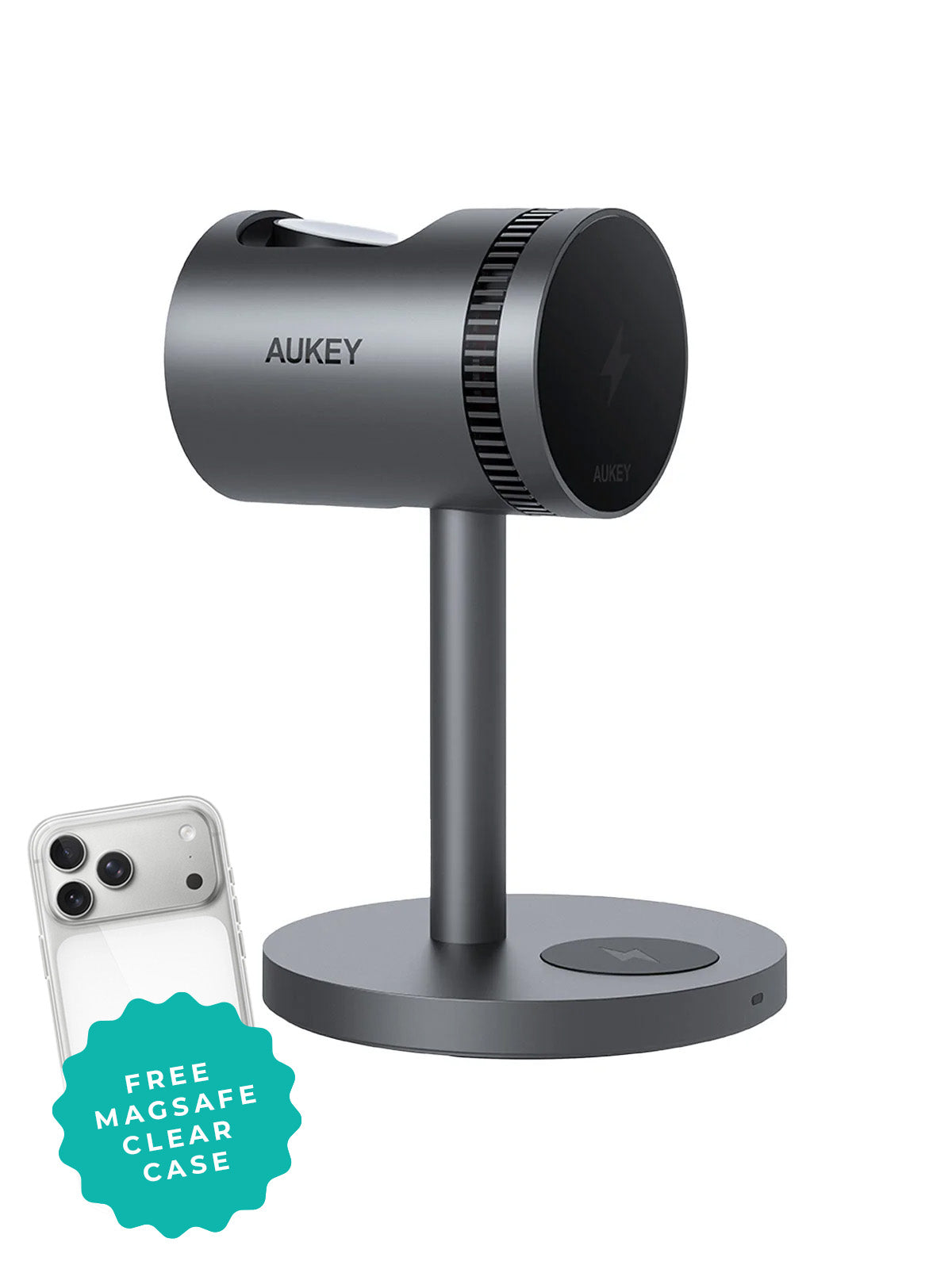 Aukey MagFusion 3-in-1 Pro Qi2 Active Cooling Wireless Charging Station (LC-MC311A)